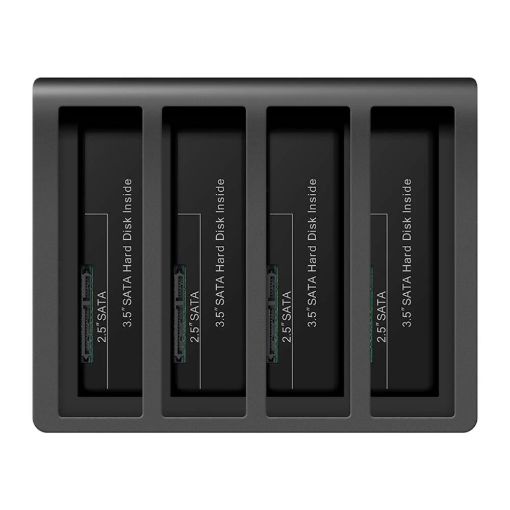 MAIWO USB 3.0 External Hard Drive for PC 4 Bay 2.5 inch 3.5 inch Enclosure Multi-Bay HDD SDD Docking Station Hard Drive Case
