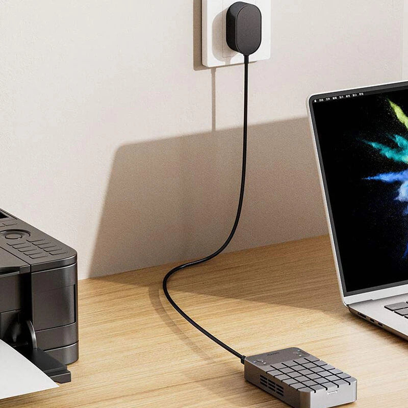 Maiwo K2042P3 M.2 NVMe SATA Dual Bay Hard Drive Enclosure 20Gbps USB 3.2 Gen2x2 Four Clone ModesTool Free External SSD Enclosure