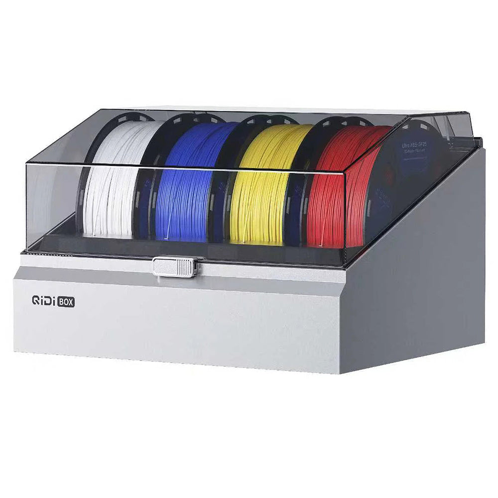 QIDI Box for PLUS4 3D Printer, 65℃ Drying & Sealed Storage, 16-Color Multi-Material Printing, Automatic Filament Refill, NFC Smart Detection, Holds 4 Spools