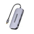 Essager 11 in 1 Type-C Docking Station 3*USB 3.2 Gen1 5Gbps HDMI 4K@30HZ VGA RJ45 1000Mbps PD Charger USB Hubs 100W For Macbook Air Pro Adapter Splitter