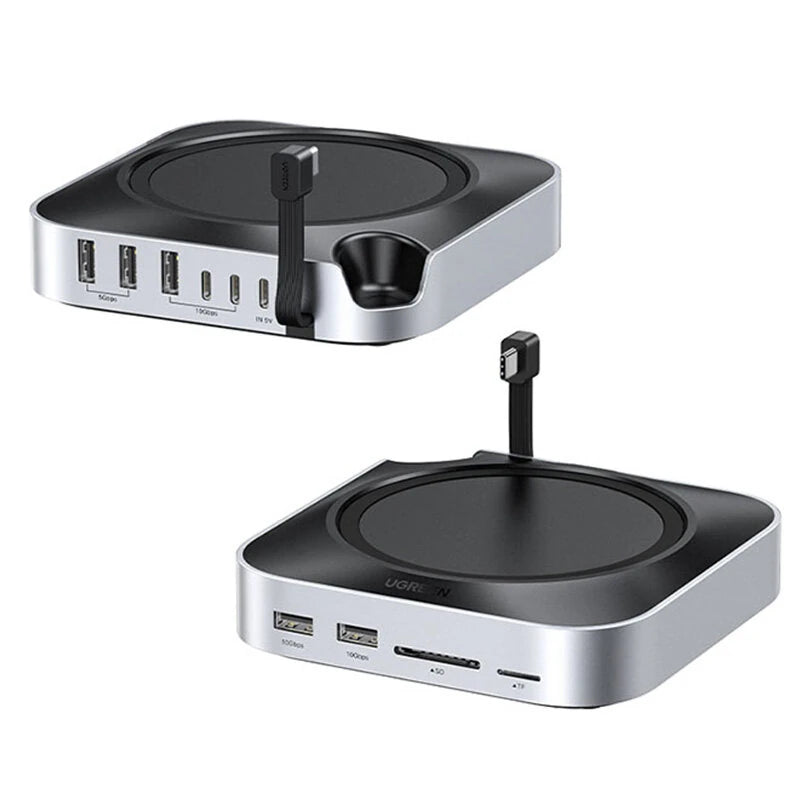 UGREEN CM841-65847 for Mac Mini 11-in-1 Docking Station with M.2 NVMe SSD Slot 10Gbps USB-A Hub 3.5MM SD TF Card Reader Expansion Hub