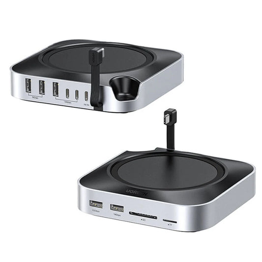 UGREEN CM841-65847 for Mac Mini 11-in-1 Docking Station with M.2 NVMe SSD Slot 10Gbps USB-A Hub 3.5MM SD TF Card Reader Expansion Hub