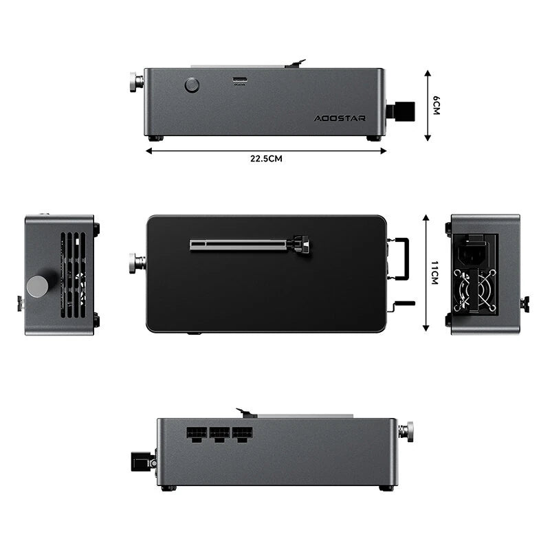AOOSTAR AG01 EGPU Dock with OCulink Port PCIE4.0×4 Notebook Laptop To External Video Graphics Card Built-in 800W Power Supply