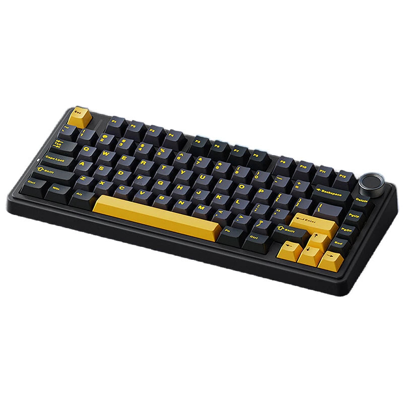 AULA F75 80 Keys Tri-mode Customized Mechanical Gaming Keyboard Hot Swappable RGB BT/2.4G/Type-C 75% Layout Wireless Gaming Keyboard Gasket Structure