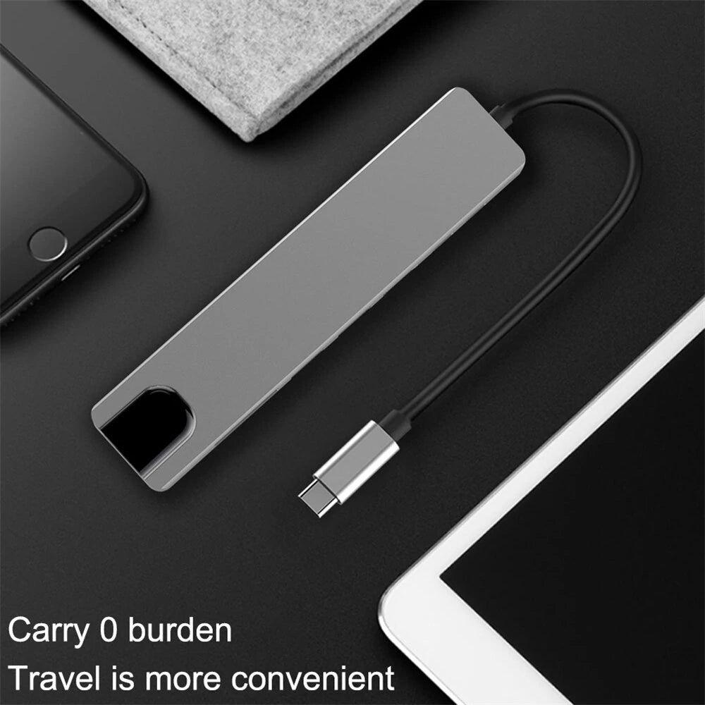 Bakeey PB-C7366 8-in-1 USB-C Hub Docking Station Adapter With 4K HDMI HD Display / 87W USB-C PD3.0 Power Delivery / USB-C Data Transmission / 2 * USB 3.0 / RJ45 Ethernet / Memory Card Readers