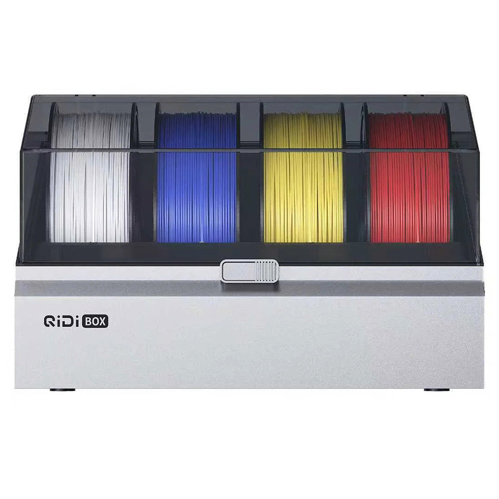 QIDI Box for PLUS4 3D Printer, 65℃ Drying & Sealed Storage, 16-Color Multi-Material Printing, Automatic Filament Refill, NFC Smart Detection, Holds 4 Spools