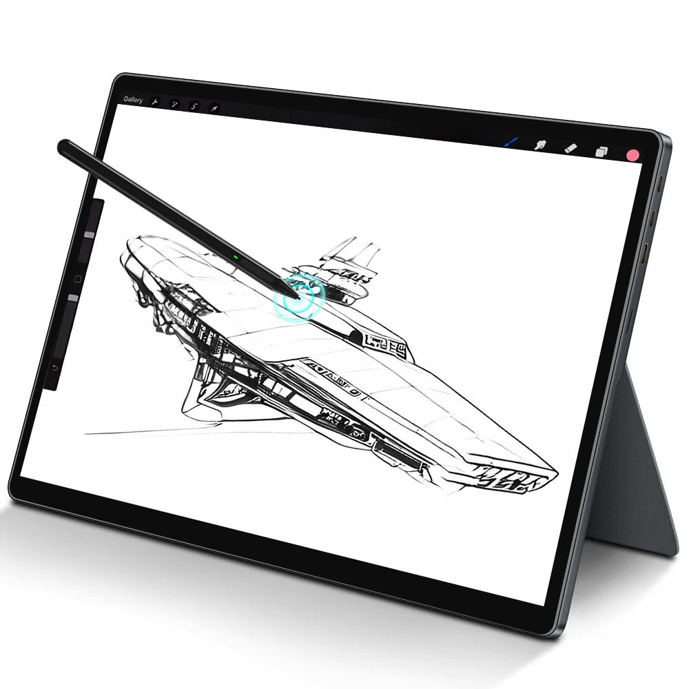 HAILESI S150 4K 15 Inch Portable Touchscreen Monitor Drawing Display with Pen and Infinitely Adjustable Stand USB C External Screen for Smartphone Tablet Laptop Game Consoles