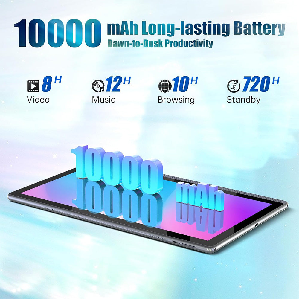 MESWAO B1 Tablet, 14.1 inch 1920*1080 IPS Screen, MTK6769 8 Cores, 6GB RAM 128GB ROM, Android 13, WiFi 5 Bluetooth 5.2, 13MP+5MP Camera, 10000mAh Battery, 4*Speakers - US Plug, Golden