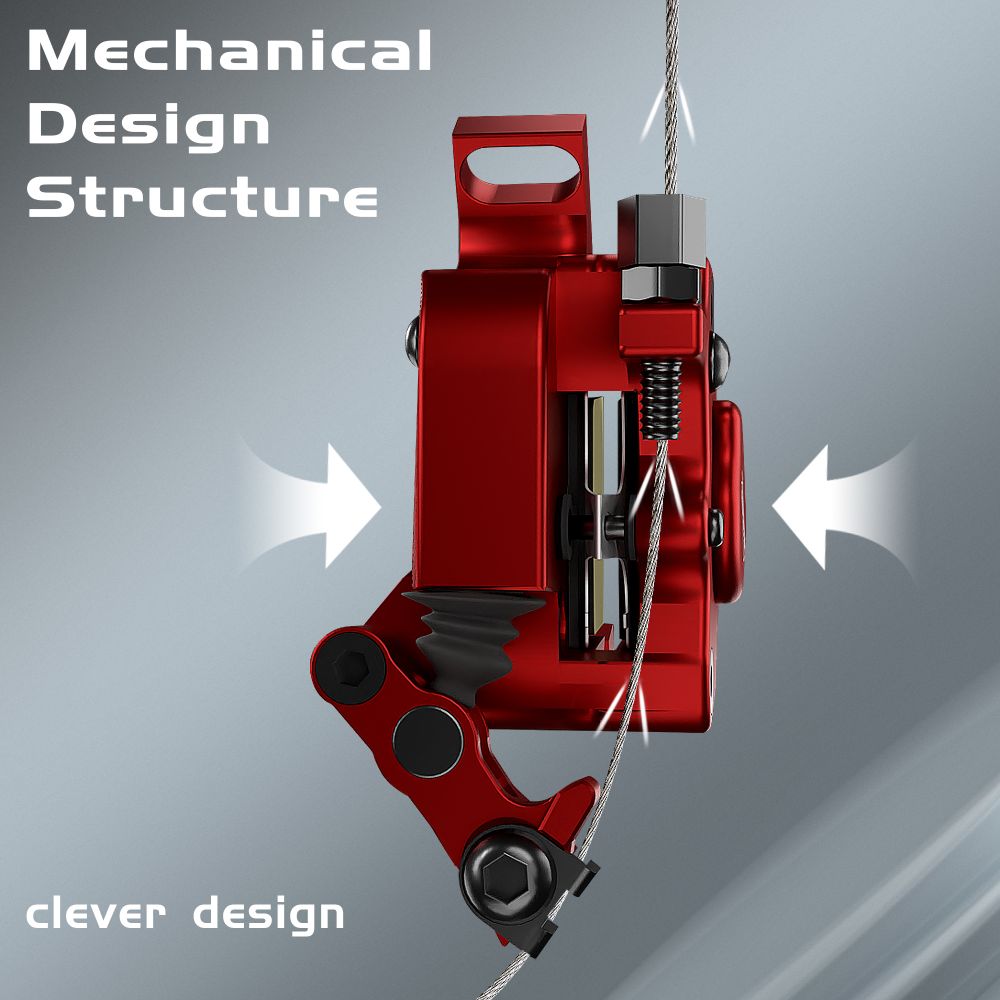 DYISLAND XT-7 Hydraulic Disc Brakes Calipers, Cable Actuated Front & Rear Brake for MTB / Road Bike / Electric Bike - Red