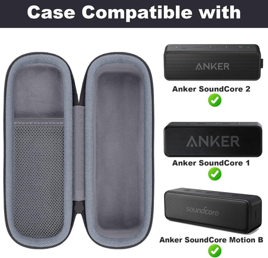 Hard Case Compatible with Anker Soundcore/Soundcore 2 / Motion B Portable Outdoor Sports Bluetooth Speaker (Black)